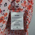Mario Serrani  Tunic Top Pink Floral Casual  Size 2X Photo 10
