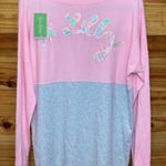 Lilly Pulitzer pink on paradise Finn tee / spirit jersey Large NEW Photo 0
