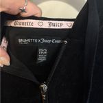 Juicy Couture BRUNETTE X Juicy Coutue THE LABEL  Black Velour Zip-Up Jacket Photo 2