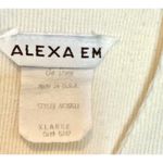 Vintage 80s Women’s Top Ivory Embroidered Boxy Short Sleeve Size XL Made USA Photo 3