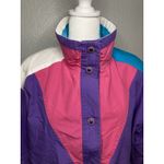 Vintage 80s 90s Jacket Womens M Neon Zip Funky Retro Ski Be In The Current Seen Purple Size M Photo 3