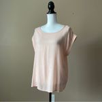 Tacera  | Peach Hi/Low Blouse Sz L Photo 3