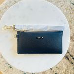 Furla Classic Credit Card Case Leather Wallet Wristlet, Black, Wrist Strap, NWT Photo 7