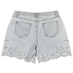 Driftwood NEW  LULU Denim Jean Short Embroidered Scalloped Hem Beach Sz 28 $118 Photo 2