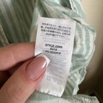 Madewell  Central Button Down Boxy Top Shirt Size Medium Striped Mint‎ White Photo 4