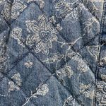 Rachel Zoe  Denim quilted Floral Blue Jacket Large Photo 3