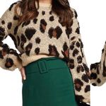 Bardot Slouch Knit Leopard/Cheetah Sweater Photo 2