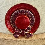 Vintage Red Hat & Bow Brooch Photo 0