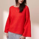 Lou & grey  Red Bell sleeve sweater - Size Small Photo 0