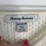 Tommy Bahama  Women’s One Size Beach Cover Linen Beige Open Weave Poncho Resort Photo 2