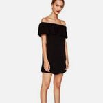 ZARA  Bardot‎ Off the Shoulder Ruffle Playsuit Romper in Black Size Small Photo 6