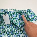 Sugar Lips Turquatic Floral Brienne Smocked Ruffle Tube Top Women Small NEW *FLAW Photo 7