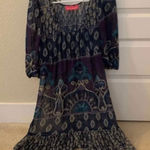 Pookie & Sebastian  size M dress
fabric purple blue print 
rare unique must have Photo 0