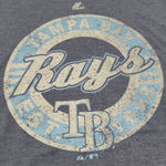 Majestic Top Size Medium M Tampa Bay Rays T-Shirt MLB Graphic Print T-Shirt Blue Photo 3