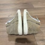 P448  High-Top‎ Sweater Knit Wedge Sneakers Tan Beige Size 36 Photo 3