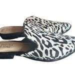 Bleecker and Bond "Simone" calf hair mule leopard/animal print Sz 6.5 Tan Photo 0
