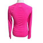 Athleta Fastest Track Long Sleeve Top Heather Pink Stretchy Sweat Women Size XS Photo 5