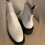 Ash women white leather master Chelsea boots US 10 Photo 2