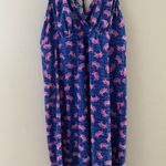Southwind Apparel Sundress Size L Blue Pink Crabs Halter Swim Halter Beach Vaca Size L Photo 13