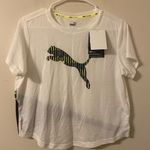 Puma New NWT Training DryCell White Tee with Black Yellow Accents Size Medium Photo 0
