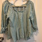 Mustard Seed Teal Blouse  Photo 0