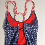 Mossimo Supply Co Mossimo Womens Swimsuit One Piece Red White Blue Patriotic Stars Stripes Size M Photo 5