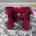 EGO  Hot Pink Chunky Platform Heels - Size 8 Photo 3