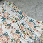 ZARA  Ecru Floral Babydoll Dress Multicolor Tiered Swingy Boho Bloggers Fave S Photo 13