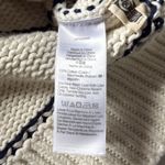 Madewell NWT Textured Cotton Crewneck Sweater in Bright Ivory Navy Stripe, Small Photo 11