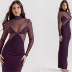 House Of CB NWOT  'Safiya' Long Sleeve Cocktail maxi gown sz XS Photo 2
