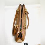 Coach Canvas Crossbody Bag With Signature Logo Brown Gold With Strap Photo 2