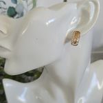 Boutique Gold Filled Greek Key Huggie Earrings Photo 5