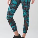 Lululemon Inspire Tight II Palm Lace Tofino Teal Multi Size 4 Photo 0