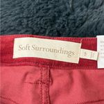 Soft Surroundings  Burgundy Corduroy High Rise Skinny Pants size 12P petite Photo 1