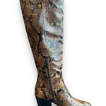 Calvin Klein Women's MASSIE Knee High Boot, CUOIO/DARK WALNUT, 11 Sexy Dress Photo 5