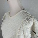 Who What Wear Women's Beige Tier Mini Dress Pullover Ruffle Sleeve XS Photo 3