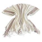 Luxury Women Winter Knitted Scarf Poncho Tan Photo 0