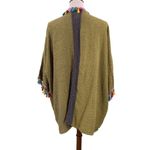 Sun Followers Yellow and Gray Woven Tasseled Cardigan One Size Beach Cover Photo 5