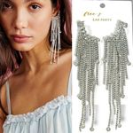 Free People Comeback Kid Ear Party NWT Dangles Rhinestones Fringe Western Boho Photo 1