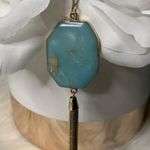 Francesca's  Blue Stone Tassel Necklace Photo 2