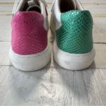 Vionic Simasa White Leather Sneakers Women’s size 11 Pink Green Snakeskin Trim Photo 4