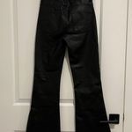 American Eagle Black Super Hi-Rise Flare Pleather Pants Photo 3