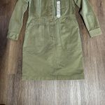Duluth Trading Co Womens XS Makers Studio Dress Olive Green Pockets Long Sleeve Photo 1