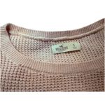 Hollister  Waffle Knit Cream Tan Crewneck Slouchy Sweater Small Photo 3