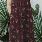 Knot Sisters  Maroon Floral Flowy Dress Women’s Large Photo 0