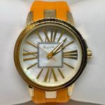 Peck & Peck  women gold tone 40mm quartz analog Mop dial silicone band running Photo 0