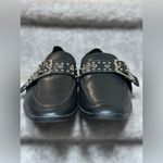 Vintage Havana Black Leather Maureen Studded Buckle Loafers Women 6.5 Old Money Photo 4
