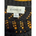 Evereve Black Sleeveless Open-Knit Cotton Sweater - Size L Photo 4