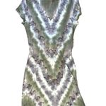 Anthropologie New  Maronie Cut- Out Knot Front Dress Tie Dye Size Medium Photo 3