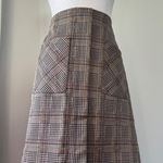Soho Apparel  Ltd. Brown & Black Plaid Houndstooth Print Knee Length Skirt Photo 0